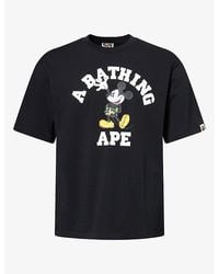 A Bathing Ape - Bape X Disney Mickey Graphic Cotton-Jersey T-Shirt - Lyst