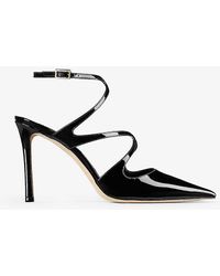 Jimmy Choo - Azia 95 Pointed-toe Patent-leather Heeled Pumps 2. - Lyst