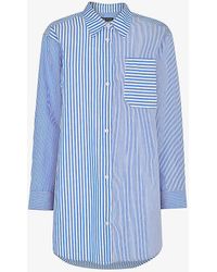 Whistles - Millie Stripe Oversized Cotton Shirt - Lyst