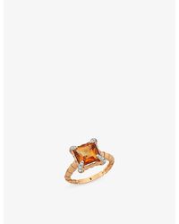 La Maison Du Couturier - Selda Princess 14Ct Rose- Citrine And Diamond Ring - Lyst