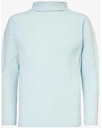 Homme Plissé Issey Miyake - Color Pleats Roll-neck Knitted T-shirt X - Lyst
