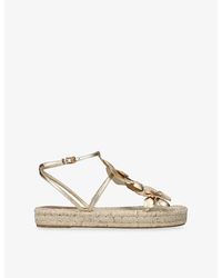 Zimmermann - Orchid Leather Espadrille Sandals - Lyst