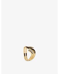 Monica Vinader - Swirl Wrap 18Ct Vermeil Ring - Lyst