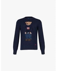 Polo Ralph Lauren - Polo Bear-Intarsia Regular-Fit Cotton And Linen-Blend Jumper - Lyst