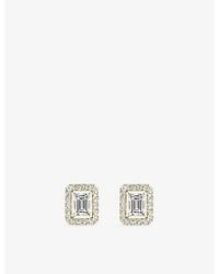 Messika - Joy Small 0.15Ct 18Ct- And Emerald-Cut 0.40Ct Diamond Earrings - Lyst