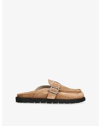 Duke & Dexter - Winston Backless Suede Mules - Lyst