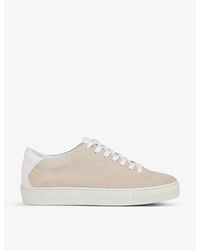 Whistles - Raife Logo-Embossed Suede Low-Top Trainers - Lyst