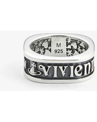Vivienne Westwood - Scilly Logo-embossed Sterling Silver Ring Xx - Lyst