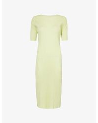 Pleats Please Issey Miyake - May Pleated Slim-fit Knitted Midi Dress - Lyst