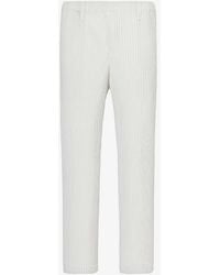 Homme Plissé Issey Miyake - Basic Pleated Relaxed-fit Wide Knitted Trousers - Lyst