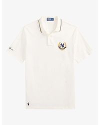 Polo Ralph Lauren - Yankees Crest-Embroidered Cotton-Piqué Polo Shirt - Lyst