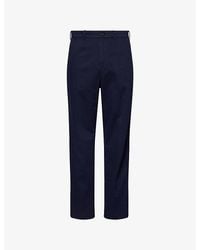dunhill - Tailored Straight-Leg Cotton Blend Chino Trousers - Lyst