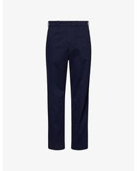 dunhill - Tailored Straight-Leg Cotton Blend Chino Trousers - Lyst