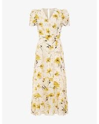 Phase Eight - Azalea Floral Fil Coupé Woven Midi Dress - Lyst