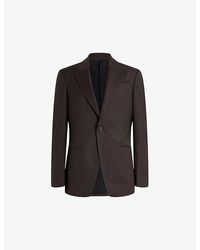 AllSaints - Thorpe Single-breasted Pinstripe Wool And Recycled Polyester-blend Blazer - Lyst
