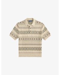 Polo Ralph Lauren - Fair-Isle Cotton And Linen-Blend Polo - Lyst
