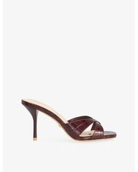 Dune - Mavina Heeled Leather Mules - Lyst