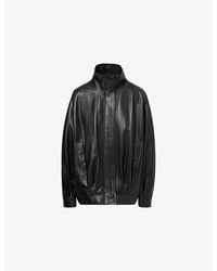 Arma - Paula Funnel-Neck Leather Jacket - Lyst