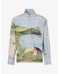 Thom Browne - Utility Scenic-Print Cotton Shirt - Lyst