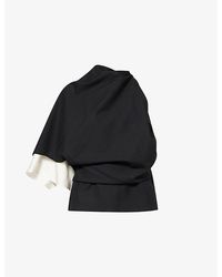 RÓHE Frames - Draped Open-Back Wool-Blend Top - Lyst