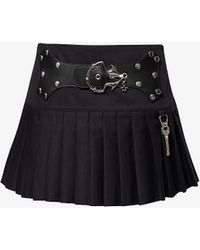 Chopova Lowena - Wendron Knife-pleat Cotton Mini Skirt - Lyst