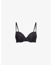 Calvin Klein - Attraction Lace-Trim Stretch-Woven Balconette Bra - Lyst
