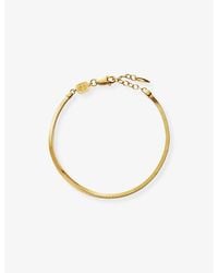 Missoma - Lucy Williams X Square 18Ct Vermeil Snake Chain Bracelet - Lyst