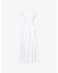 Polo Ralph Lauren - A-Line Round-Neck Cotton-Jersey Midi Dresses - Lyst