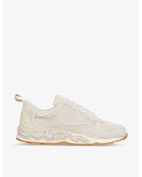 Sandro - Flame Appliquéd Suede-leather Low-top Trainers - Lyst