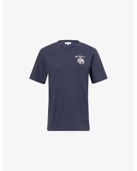 Sporty & Rich - Beverly Hills Crest-Print Cotton-Jersey T-Shirt - Lyst