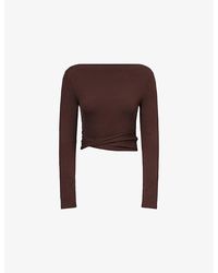Dissh - Hadley Twist Stretch-Woven Top - Lyst
