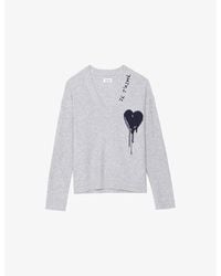 Zadig & Voltaire - Mikyz Heart-Intarsia Cashmere Jumper - Lyst