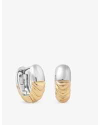Astley Clarke - Aurora Weave 18Ct- Plated Sterling- And 925 Sterling Hoop Earrings - Lyst