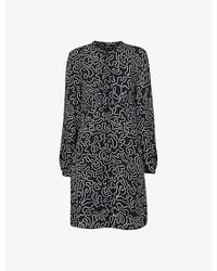 Whistles - Chain-Print Round-Neck Woven Mini Shirt Dress - Lyst