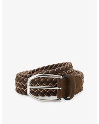 BOGGI - Suede-Trim Woven Wool-Blend Belt - Lyst