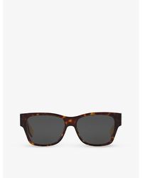 Fendi - Fn000665 Rectangle-frame Acetate Sunglasses - Lyst