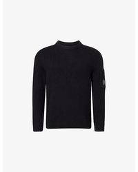C.P. Company - Brand-Lens Ribbed Cotton-Blend Jumper - Lyst