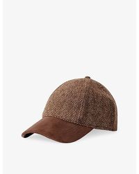 Hackett - Herringbone Wool-Blend Baseball Cap - Lyst