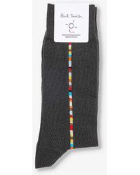 Paul Smith - Vittore Stripe-pattern Cotton-blend Socks - Lyst