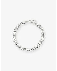Missoma - Timepiece Link Platinum Pvd Plated Stainless-Steel Chain Bracelet - Lyst