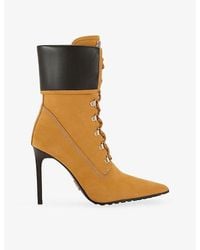 Steve Madden - Morals Nubuck Leather Stiletto Heeled Boots - Lyst