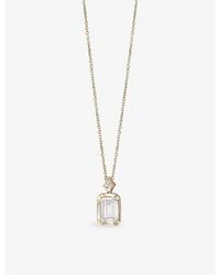 Astley Clarke - Large Emerald Cut 1.03Ct Diamond 14Ct Pendant Necklace - Lyst