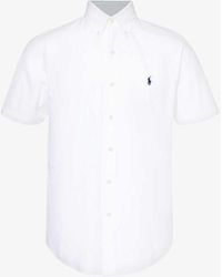 Polo Ralph Lauren - Logo-embroidered Custom-shirt Cotton-blend Poplin Shirt - Lyst