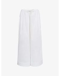 House Of Cb - Jae Wide-Leg Stretch-Cotton Trousers Xs (A-C Cup) - Lyst