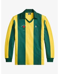 Ralph Lauren - Striped Brand-Embroidered Cotton Rugby Shirt - Lyst