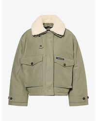 Canada Goose - Scout Shearling-Collar Woven Down Jacket - Lyst