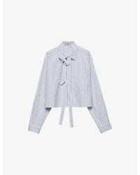 Prada - Striped Cotton Poplin Shirt - Lyst