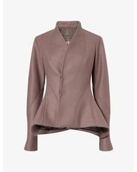 Rick Owens - Moog Peplum-Hem Wool-Blend Jacket - Lyst
