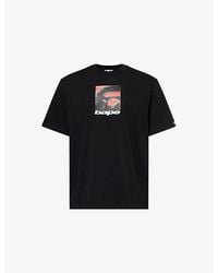 A Bathing Ape - Graphic-Print Crew-Neck Cotton T-Shirt - Lyst