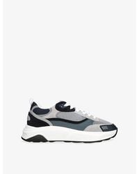 Arne - Flow Runner Leather, Suede And Mesh Trainers - Lyst